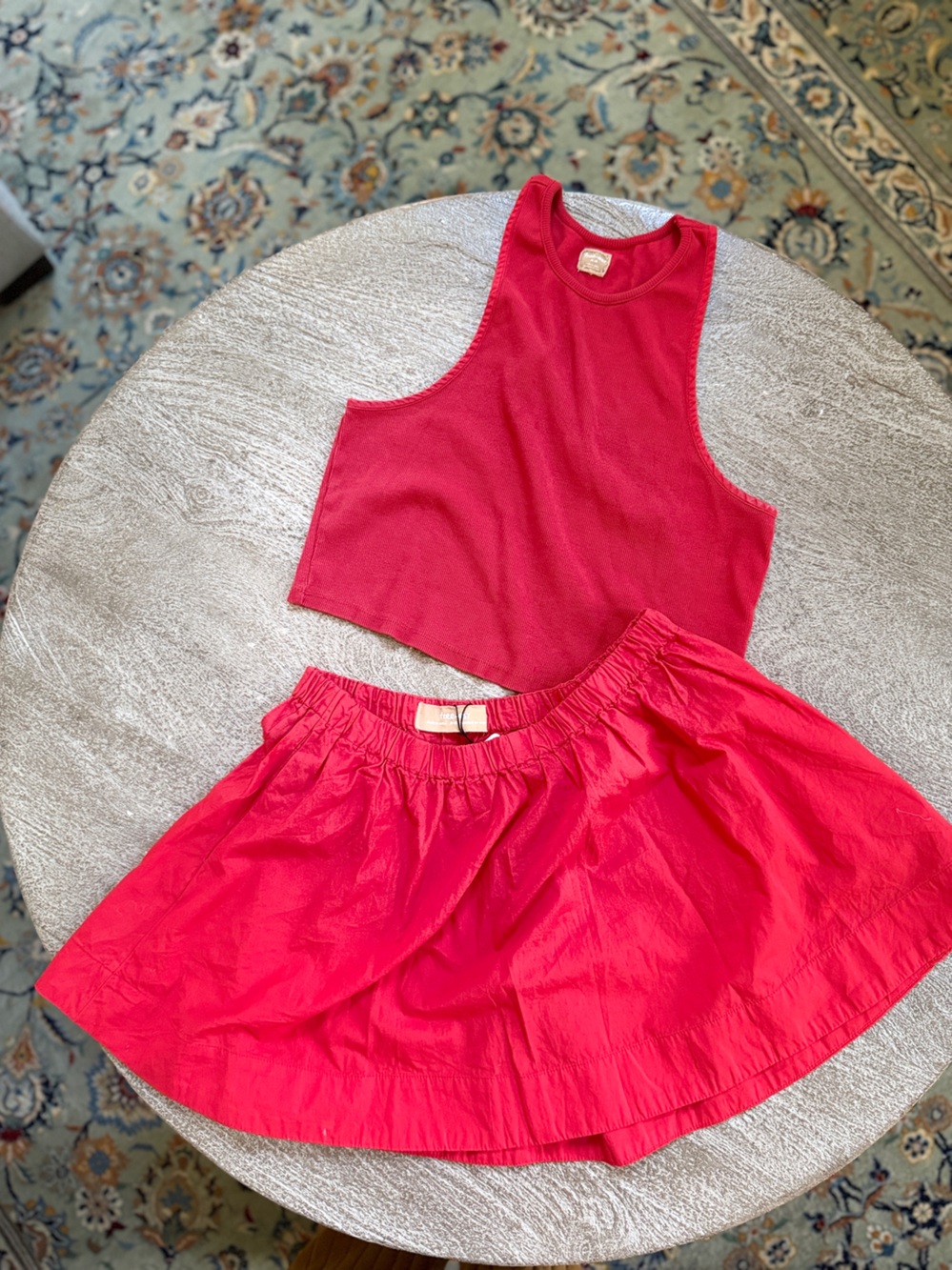 Free People Coral Mini Skirt